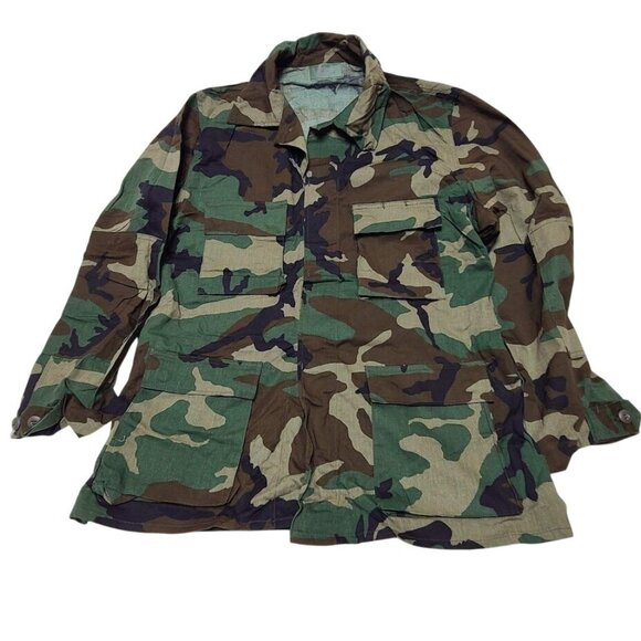 Terry Other - Military Coat DLA100-83-C-0408 Camouflage Combat Woodland Pattern Size L Long